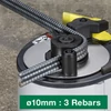 3 db 10 mm átmérőjű betonacél hajlítása VB3616DA géppel