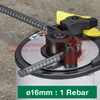 1 db 16 mm átmérőjű betonacél hajlítása VB3616DA géppel
