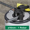 1 db 16 mm átmérőjű betonacél hajlítása VB3616DA géppel