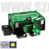 Hitachi (HiKOKI) DS18DJL-3Ah Akkus fúró-csavarbehajtó (18V/2x3.0Ah) HITBOX kofferben + AJÁNDÉK