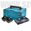 Makita 2db BL1860B akku csomag LXT + DC18RD töltő MAKPAC kofferben (198077-8)