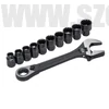 Makita Állítható csavarkulcs 200mm 10db-os átmenő racsnis készlettel 10-19mm (B-65458)