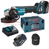 Makita DGA519RTJ Akkus sarokcsiszoló X-LOCK (18V/2x5.0Ah) MAKPAC kofferben + AJÁNDÉK