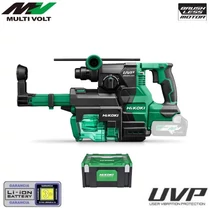 Hitachi (HiKOKI) DH3628DA-W3Z Akkus fúrókalapács porelszívóval MULTI Volt 36V (akku és töltő nélkül) HITBOX kofferben