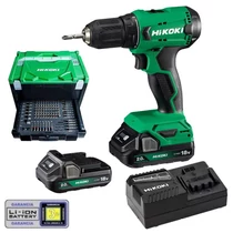 Hitachi (HiKOKI) DS18DA-40030037 Akkus fúró-csavarbehajtó (18V/2x2,0Ah) 100db-os bitkészlettel HITBOX kofferben