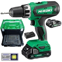 Hitachi (HiKOKI) DV18DF-40030037 akkus Ütvefúró-csavarbehajtó (18V/2x2.0Ah) 100 részes HSC HITBOX kofferben