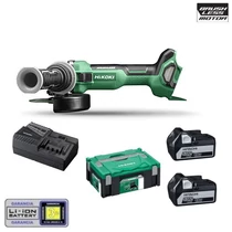 Hitachi (HiKOKI) G1813DA-WQZ Akkus sarokcsiszoló 125mm (18V/2x5.0Ah) HITBOX kofferben