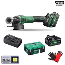 Hitachi (HiKOKI) G1813DVE-WQZ Akkus sarokcsiszoló 125mm (18V/2x5.0Ah) HITBOX kofferben