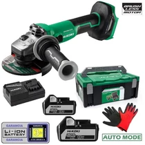 Hitachi (HiKOKI) G1813DE-5Ah-hsc Akkus sarokcsiszoló 125mm (18V/2x5.0Ah) HITBOX kofferben