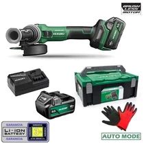 Hitachi (HiKOKI) G1813DE-WQZ Akkus sarokcsiszoló 125mm (18V/2x5.0Ah) HITBOX kofferben + AJÁNDÉK