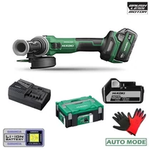 Hitachi (HiKOKI) G1813DVE-5Ah-hsc Akkus sarokcsiszoló 125mm (18V/2x5.0Ah) HITBOX kofferben