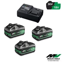 Hitachi (HiKOKI) Akkucsomag UC18YSL3-WB3 (3xBSL36B18X + UC18YSL3) - (MV-B3X)
