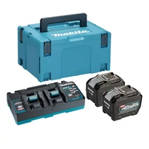 Makita 2db BL4080F Akku csomag XGT + DC40RB Dupla töltő MAKPAC kofferben (191Y97-1)