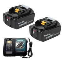 Makita 2db BL1850+DC18RC akku szett 18 V / 5.0 Ah Makita 2db BL1850+DC18RC akku szett 18 V / 5.0 Ah