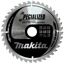 Makita Specialized körfűrészlap szöges csomós fához 190mm Z40 f30mm (B-09503)