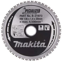 Makita Specialized körfűrésztárcsa akkumulátoros körfűrészhez 136x20mm Z50 (B-21973)