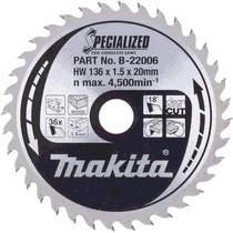 Makita specialized Körfűrészlap fához 136mm f:20 Z36 (B-22006)