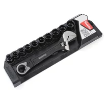 Makita állítható csavarkulcs 200mm 10db-os átmenő racsnis készlettel 10-19mm (B-65458)