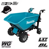 Makita DCU602Z Akkus anyagmozgató talicska billencs felépítménnyel 2x18V/300kg teherbírás (akku és töltő nélkül) + AJÁNDÉK