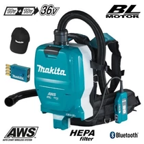 Makita DVC265ZXU Akkus háti porszívó HEPA 2x18V (akku és töltő nélkül)
