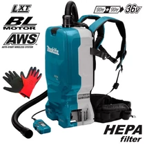 Makita DVC665Z Akkus háti porszívó HEPA 2x18V (akku és töltő nélkül)