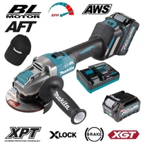 Makita GA041GD201 Akkus sarokcsiszoló X-LOCK 40V MAX XGT/2x2.5Ah/125mm kofferben