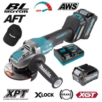 Makita GA044GD201 Akkus sarokcsiszoló X-LOCK 40V MAX XGT/2x2.5Ah/125mm kofferben