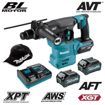 Makita HR008GM202 Akkus SDS Plus fúró-vésőkalapács 40V MAX XGT/2x4.0Ah kofferben