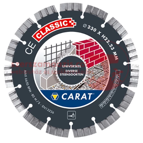 Carat gyémánttárcsa sarokcsiszolókhoz univerzális 230x22,2mm (CEC2303000)
