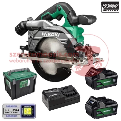 Hitachi (HiKOKI) C1806DB-WPZ akkus Körfűrész (18V/2x5.0Ah/165mm) HITBOX kofferben