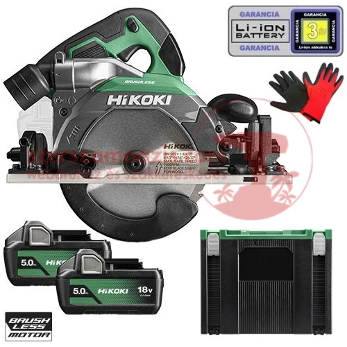 Hitachi (HiKOKI) C1806DUM-WPZ Akkus körfűrész (18V/2x5.0Ah) HITBOX kofferben
