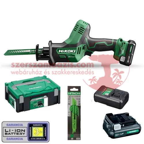 Hitachi (HiKOKI) CR12DA Akkus orrfűrész (10.8V/2x2.5Ah) HITBOX kofferben