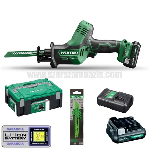 Hitachi (HiKOKI) CR12DA Akkus orrfűrész (10.8V/2x2.5Ah) HITBOX kofferben