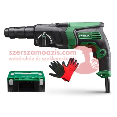 Hitachi (HiKOKI) DH26PMC-HSC SDS-Plus fúró-vésőkalapács csere tokmánnyal (830W/2,9J)