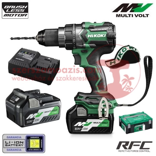 Hitachi (HiKOKI) DS18DC-WRZ Akkus fúró-csavarozó MULTI Volt (36V/2x2.5Ah) HITBOX kofferben