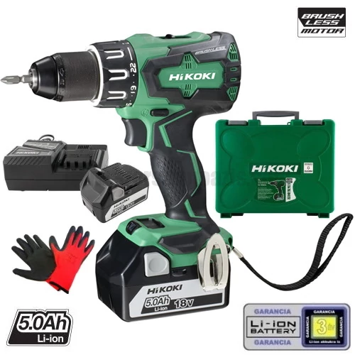 Hitachi (HiKOKI) DV18DBSL-5AH-koffer Akkus ütvefúró-csavarbehajtó (18V/2x5.0Ah)
