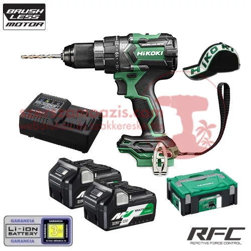 Hitachi (HiKOKI) DV18DC-WRZ Akkus ütvefúró-csavarozó MULTI Volt (36V/2x2.5Ah) HITBOX kofferben