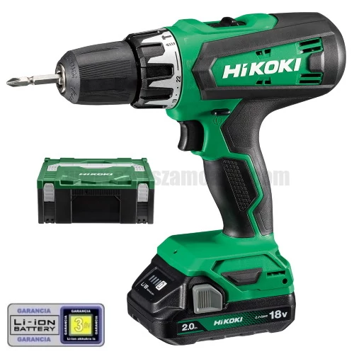 Hitachi (HiKOKI) DV18DF-2Ah-hsc Akkus ütvefúró-csavarbehajtó (18V/2x2.0Ah) HITBOX 2-es kofferben