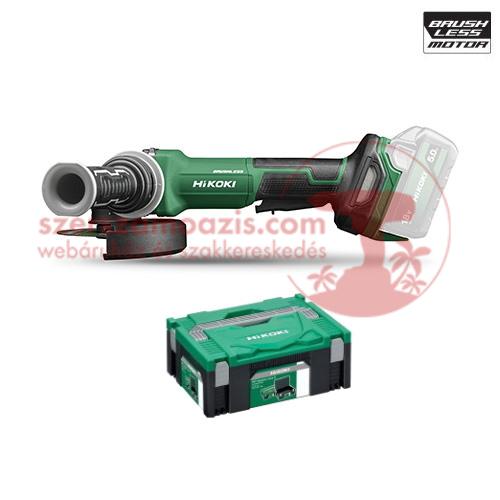 Hitachi (HiKOKI) G1813DF-basic-hsc Akkus sarokcsiszoló 18V/125mm (akku és töltő nélkül) HITBOX kofferben