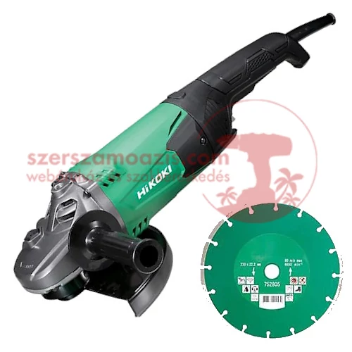Hitachi (HiKOKI) G23ST-GYK sarokcsiszoló (2000W/230mm) gyémánttárcsával