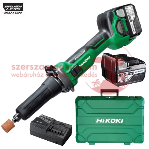 Hitachi (HiKOKI) GP18DA-5Ah Akkus egyenescsiszoló (18V/2x5.0Ah) kofferben