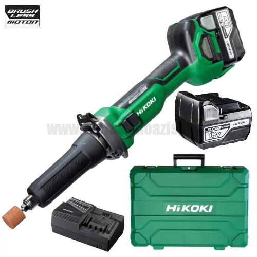 Hitachi (HiKOKI) GP18DA-5Ah Akkus egyenescsiszoló (18V/2x5.0Ah) kofferben