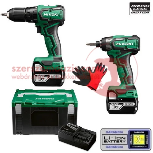 Hitachi (HiKOKI) KC18DD-DV-5Ah Akkus csomag 18V Li-ion (DV18DD+WH18DD)