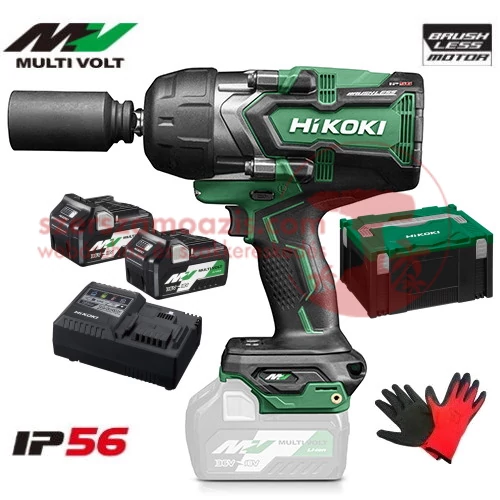 Hitachi (HiKOKI) WR36DG-WRZ Akkus ütvecsavarozó 1/2&quot; MULTI Volt (36V/2x2.5Ah) HITBOX kofferben