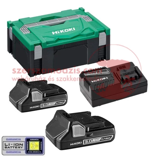 Hitachi (HiKOKI) 18V-os 3Ah-s BSL1830C akkucsomag töltővel HITBOX 2-es kofferben