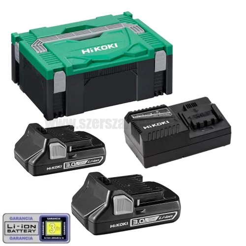 Hitachi (HiKOKI) 18V-os 3Ah-s BSL1830C akkucsomag töltővel HITBOX 2-es kofferben