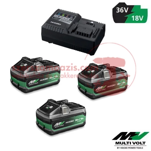 Hitachi (HiKOKI) Akkucsomag UC18YSL3-WB3 (3xBSL36B18X + UC18YSL3) - (MV-B3X)