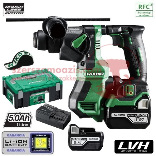 Hitachi (HiKOKI) DH18DPA Akkus fúrókalapács (18V/2x5.0Ah)