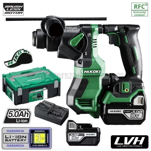 Hitachi (HiKOKI) DH18DPA Akkus fúrókalapács (18V/2x5.0Ah)