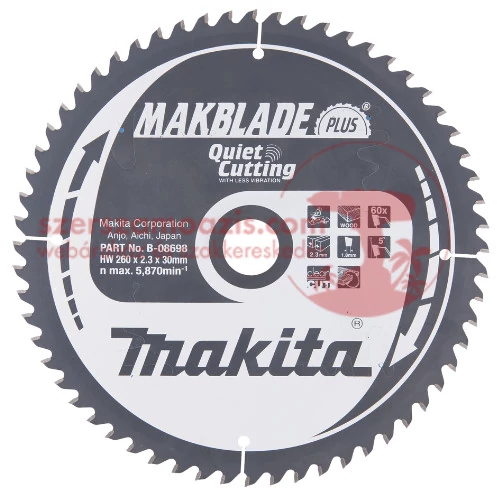 Makita Makblade körfűrésztárcsa 260x30mm Z60 (B-08698)